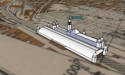 Estao da Luz - mapa - fachada sul